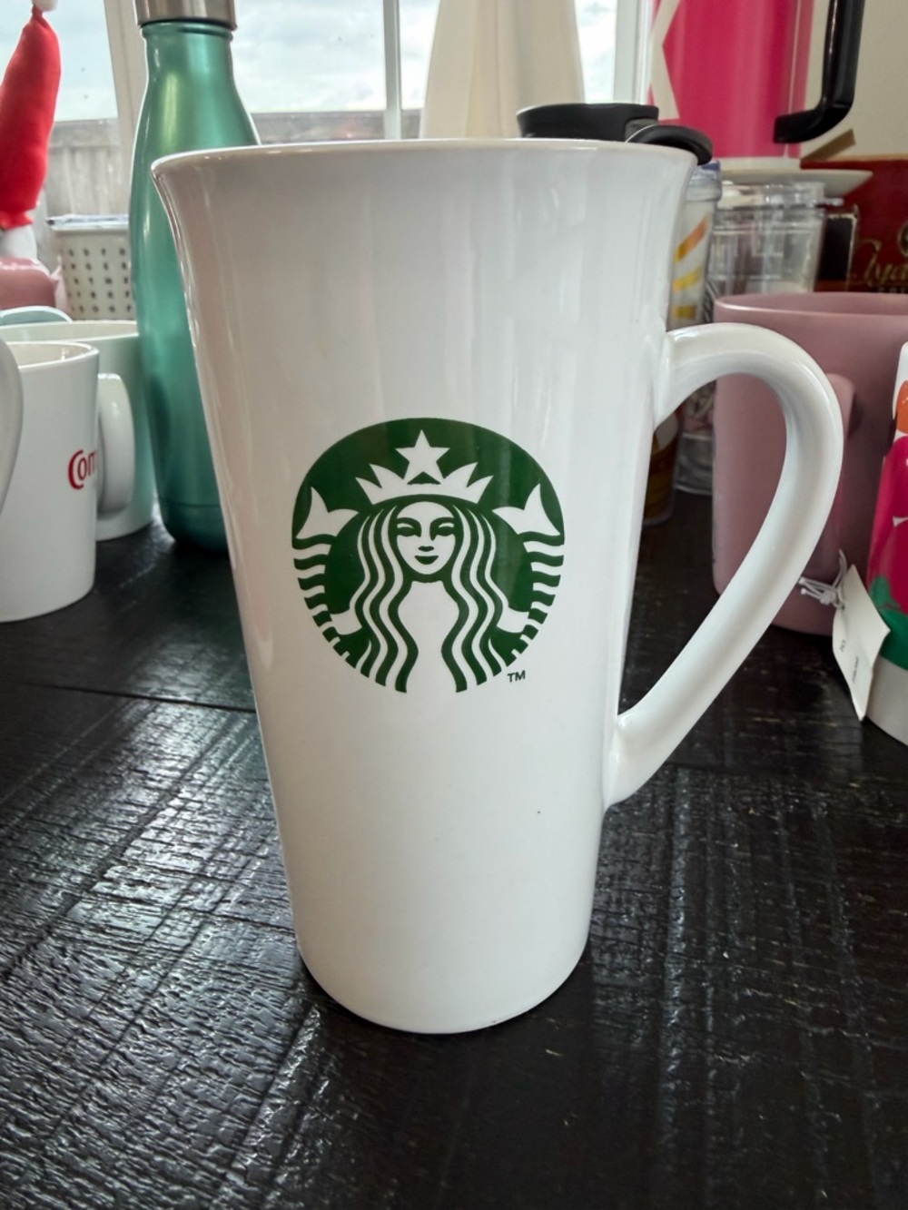 Starbucks White Mug with Green Siren Logo